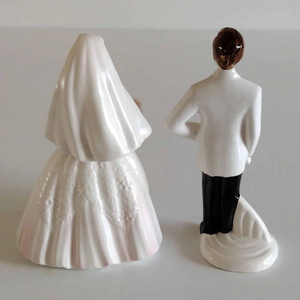 Lefton Exclusive Japan 50s Bride Groom Flower Girl Ring Bearer Set